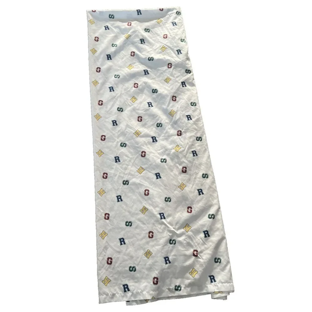 Harry Potter Twin FLAT SHEET Wizarding World Hogwarts White